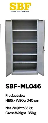 Metal Storage Cabinet 185x90x40 cm - SBF-ML046