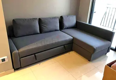IKEA Gray FRIHETEN L Shape Sofa 204 x 140 cm