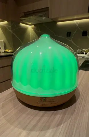Aria Ultrasonic Aromatherapy Diffuser with Wood Base and LED Multicolor Light