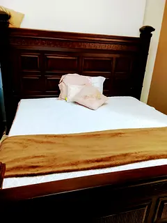Master bedroom with attached bathroom
