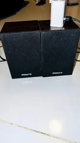 Philips desktop speakers (pair) - compact PC speakers, working