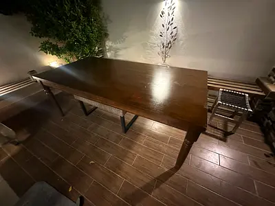 Perfect Wooden dining table WITH 8 chairs