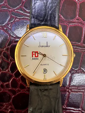 Chancellor ADOC Gold-Tone Quartz Mens Watch with Date