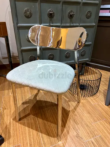 THE ONE chair chrome metal and teal velvet fabric (1 chair only)