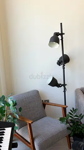 IKEA Floor Lamp – 3 Heads Adjustable | Matte Black