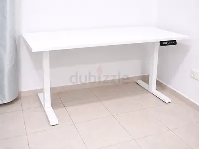160*60 cm Electric Stand Up Metal Desk Workstation, Whole Piece Desk Board Home Office Computer