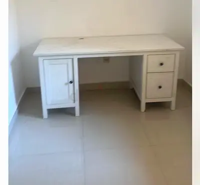 White Ikea Desk and free chair