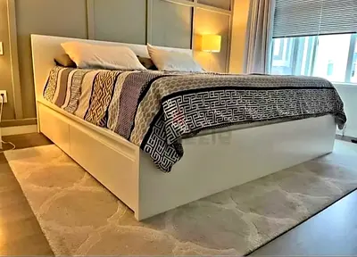 Ikea king size bed with mattress available in perfect condition