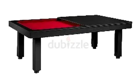 BILIJARDAI DINO EXTRA 2 DINING POOL TABLE WITH TABLE TOP 7FT. IN BLACK FINISHING