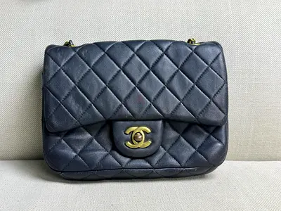 Chanel Classic Black leather bag - preowned, good condition