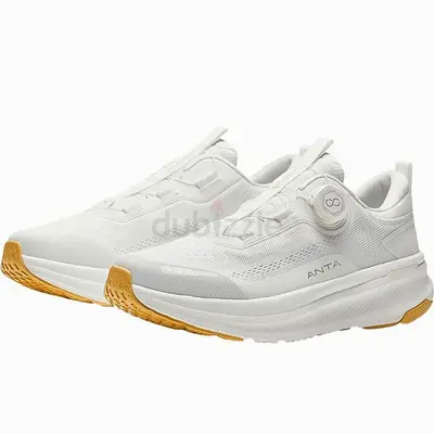 Anta Mens White Running Shoes with Dial Lacing System