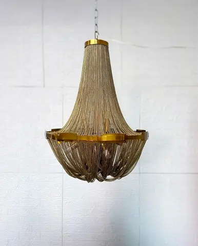 The ONE Brass Chain-Style Chandelier Pendant Light