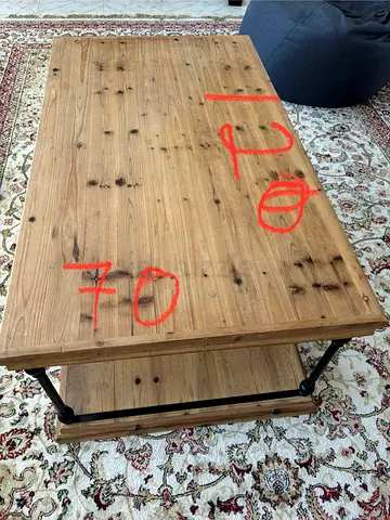 Nice Wood Coffee Table with Lower Shelf