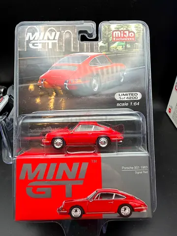 Mini GT Porsche 901 1963 1:64 Scale (Signal Red) - MiJo Exclusive