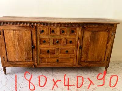 Indian antique - Wood Sideboard / Buffet Cabinet - 180x40x90 cm