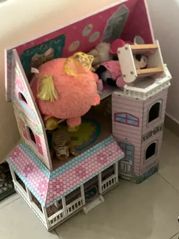 Large Pink Dollhouse in throwaway price mm