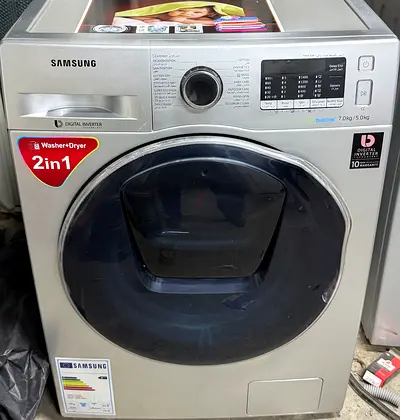 Samsung eco babble 7/5kg 2in1 washing machine available