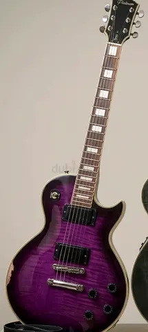 Epiphone Les Paul-style Electric Guitar - Purple Flame Top, Good Condition