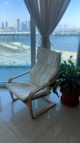 IKEA Poäng armchair with white cushion — good used condition