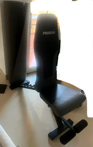 Weights bench and mat