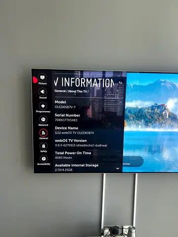 LG OLED65B7V 65” OLED 4K Smart TV – Excellent Condition