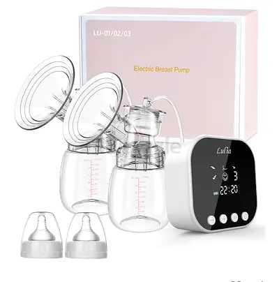 Electric Double Breast Pump with Bottles and LCD Control
