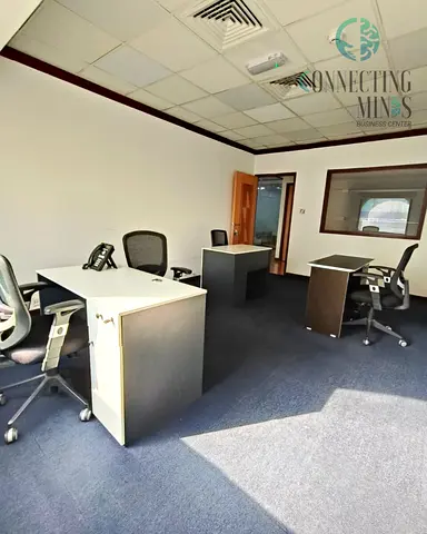 Bright & Spacious Team Office with View | Prime Al Garhoud Location | Ideal for 5-Person Teams