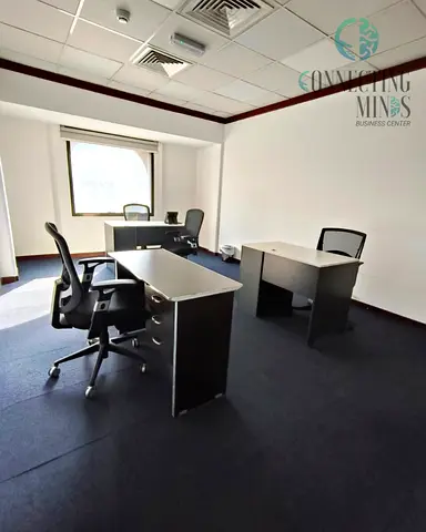 Bright & Spacious Team Office with View | Prime Al Garhoud Location | Ideal for 5-Person Teams