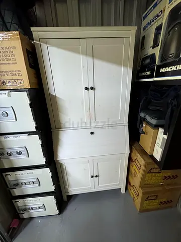 IKEA HEMNES secretary desk in a white stain finish