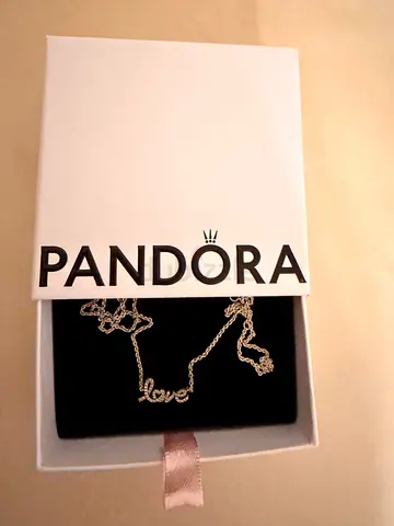 Pandora Silver Love Script Necklace