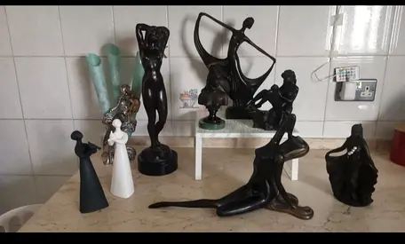 Vintage cast iron figurines