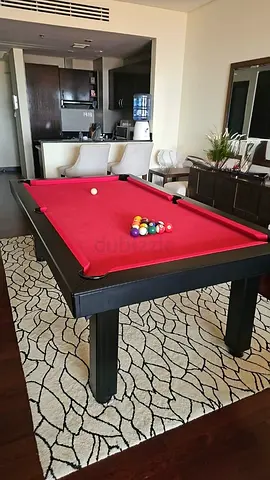 BILIJARDAI DINO EXTRA 2 DINING POOL TABLE WITH TABLE TOP 7FT. IN BLACK FINISHING