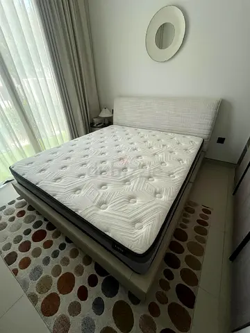 King size bed frame with mattress — perfect condition