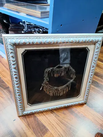 Framed Vintage Tribal Necklace Display 43*43cm