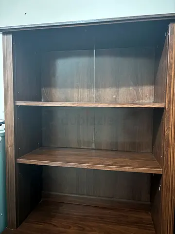 Dark Wood Wardrobe / Storage Cabinet in 2 pieces  - like new Condition