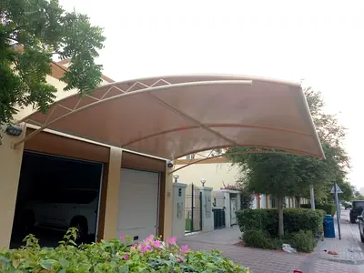 Wall mounted car parking shade