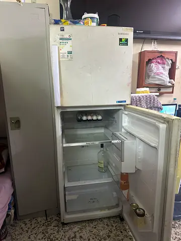 Used double-door refrigerator working condition