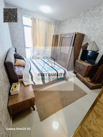 one bedroom apartment for rent in Al Nakhil 2, directly opposite Bahi Ajman Palace