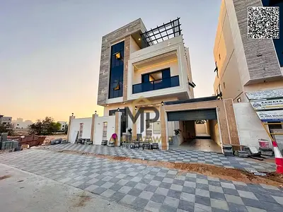 Modern villa with swimming pool, including registration and ownership fees, located opposite a mosque with direct access to amenities.