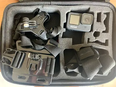 GoPro hero 9 with accessories bag