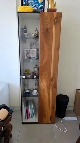 High Quality Real Wooden Cabinet with Glass Display Shelves