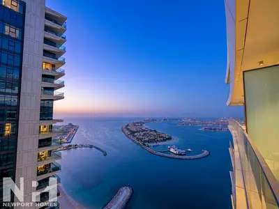 Furnished 1BR | Sea & Palm Views | High Floor
