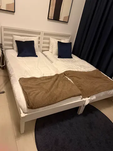 Two Ikea Tarva Beds 90x200cm, incl. mattresses