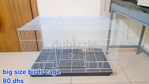 Large white bird cage — used, good condition
