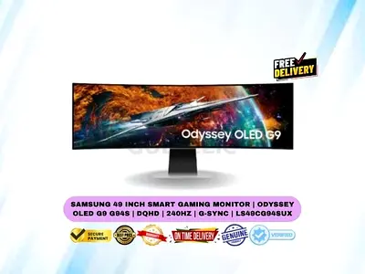 Samsung 49 Inch Smart Gaming Monitor | Odyssey OLED G9 G94S | DQHD | 240Hz | G-Sync | LS49CG94SUX