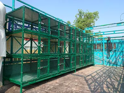 Large Multi-Compartment Outdoor Bird Aviary/Cages - Heavy Duty