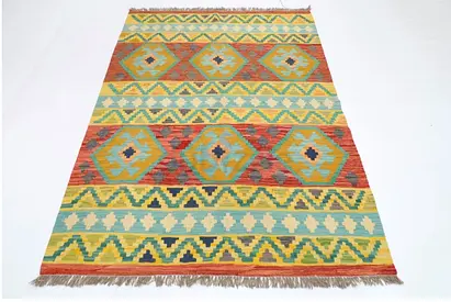 5*7 ft | 1.5x2m Geometric Kilim Style Area Rug