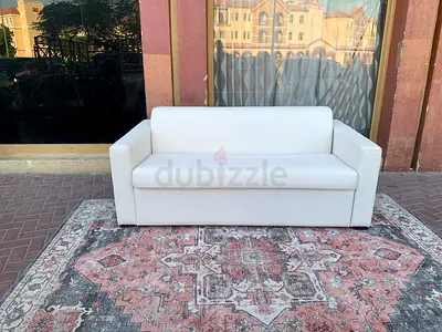 Natuzzi Italian Two Seater Sofa bed Beige Excellent Condition