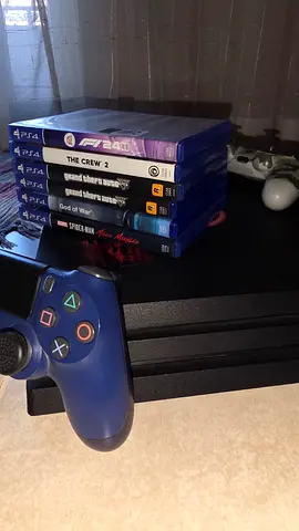 PS4 PRO Console with controller with games seperate goood condition 1tb storage not heavy usage