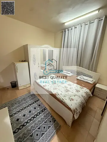 استوديو مفروش للايجار الشهرى اماره عجمان  منطقه البستان بجوار مركز شرطه المدينه